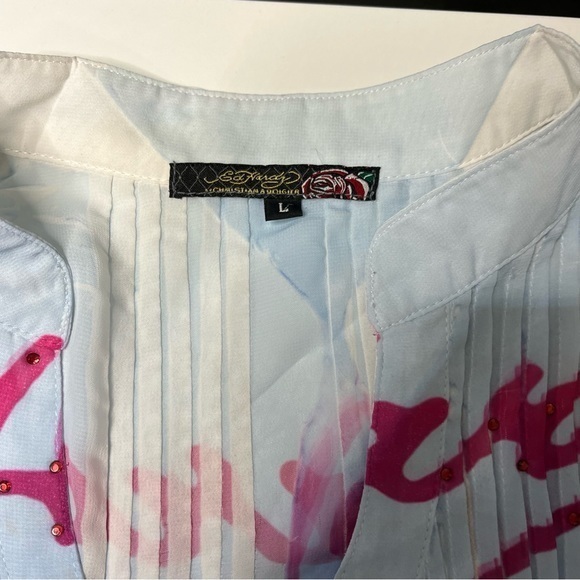 Vintage Ed Hardy Blouse L - Picture 2 of 9